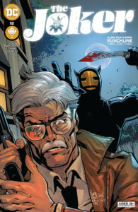 Jim Gordon being trialed by a man in an Oni mask and a bloody blade