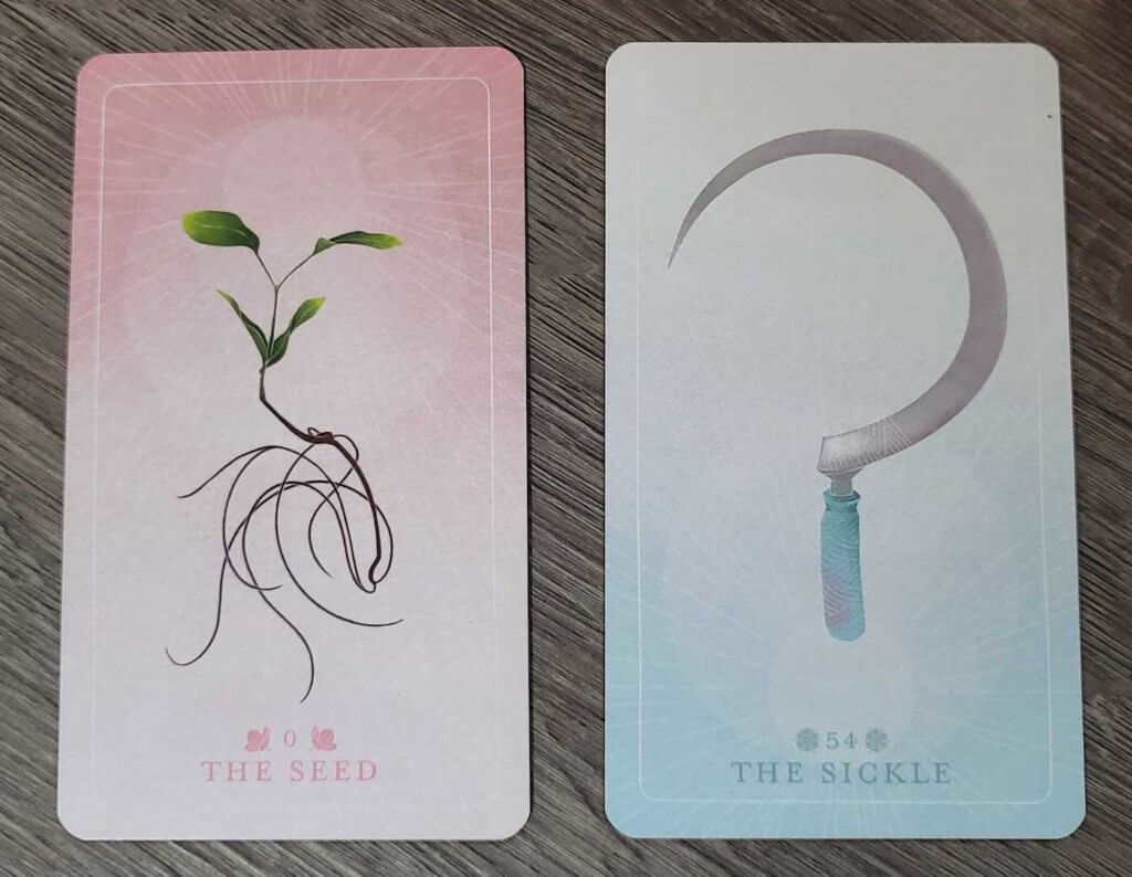 The first and last cards of the deck: the Seed & the Sickle