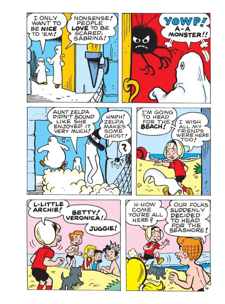 Panel art for Little Sabrina A Summer Haunting C June 2022 Archie Comics