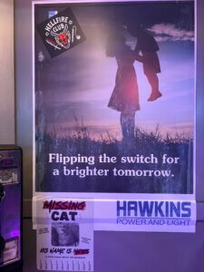 Sleep study ad at the Stranger Things experience.