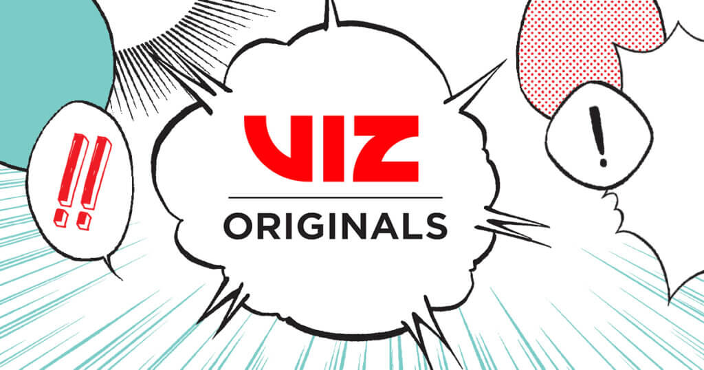 graphic depicting the viz originals logo in a manga-style speech bubble