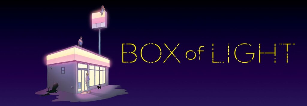 image of convience Store lit up in erreie darkness