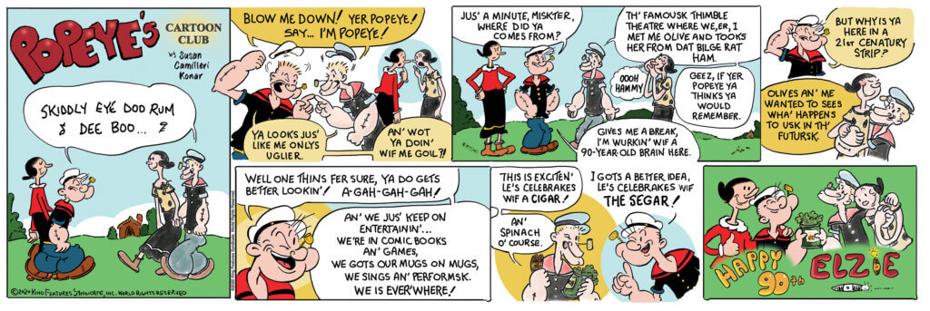 Comics strips featuring Popeye the Sailor Man