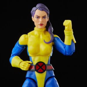 Official promo photos for Marvel Legends box set featuring Psylocke in matching uniform from the cover of Uncanny X-Men 275.
