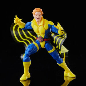 Official promo photos for Marvel Legends box set featuring Banshee in matching uniform from the cover of Uncanny X-Men 275.