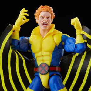 Official promo photos for Marvel Legends box set featuring Banshee in matching uniform from the cover of Uncanny X-Men 275.