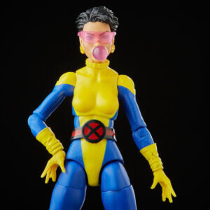 Official promo photos for Marvel Legends box set featuring Jubilee in matching uniform from the cover of Uncanny X-Men 275.