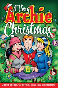 Archie, Betty, and Veronica sharing a mug of a seasonal beverage