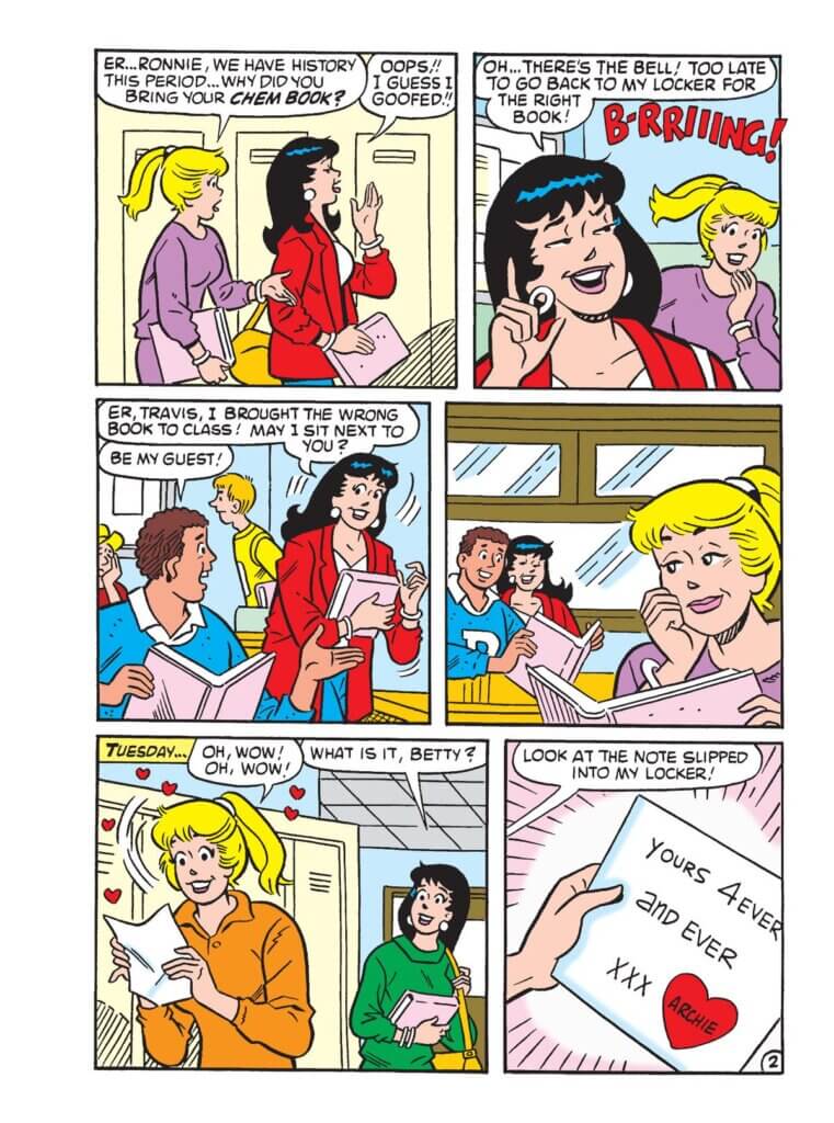 Panel art from Betty and Veronica Jumbo Comics Digest #311 C February 2023 Archie Comics