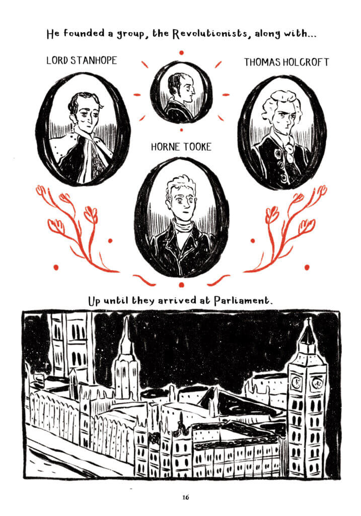 Mary Shelley: The Eternal Dream Page 16. Written by Alessandro Di Virgilio. Illustrated by Manuela Santoni. Translated by Lucy Lenzi. Letters by Giulia Gabrielli. Published by Comixology Originals and Becco Giallo on March 28, 2023.
