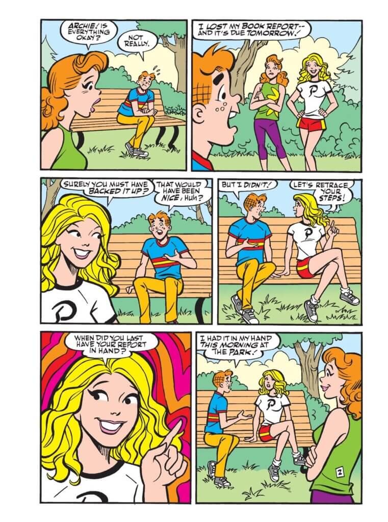 Panels from Penny Parker comic strip Penny Makes Sense