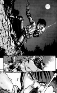 One of Spriggan’s many bloody action scenes 