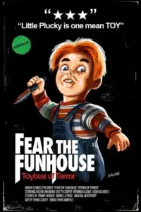 A Chucky doll done up with an archie side-part