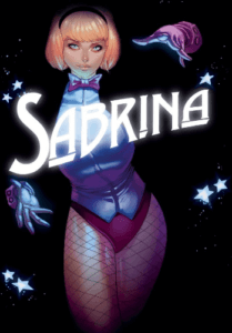 Sabrina Spellman dressed up like Zatanna Zarata