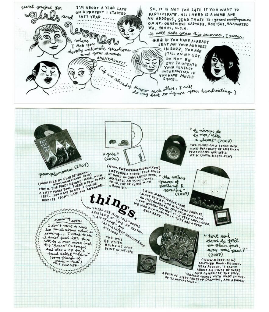 A page from Geneviève Castrée