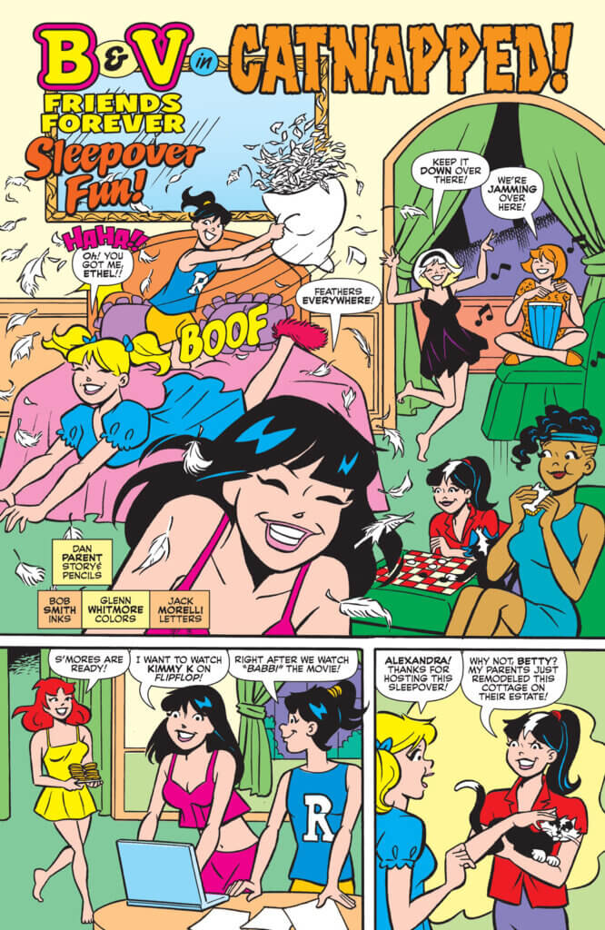 Panel art for Betty and Veronica: Friends Forever: Sleepover #1 C March 2024 Archie Comics