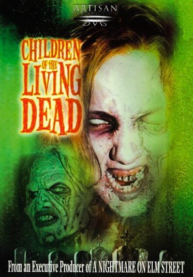 DVD cover of the film Children of the Living Dead, showing two zombie faces.