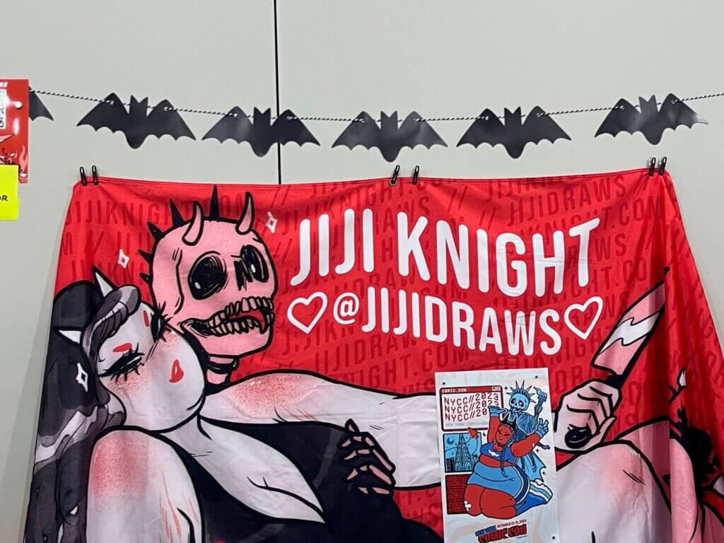 Jiji Knight's banner at NYCC 2023
