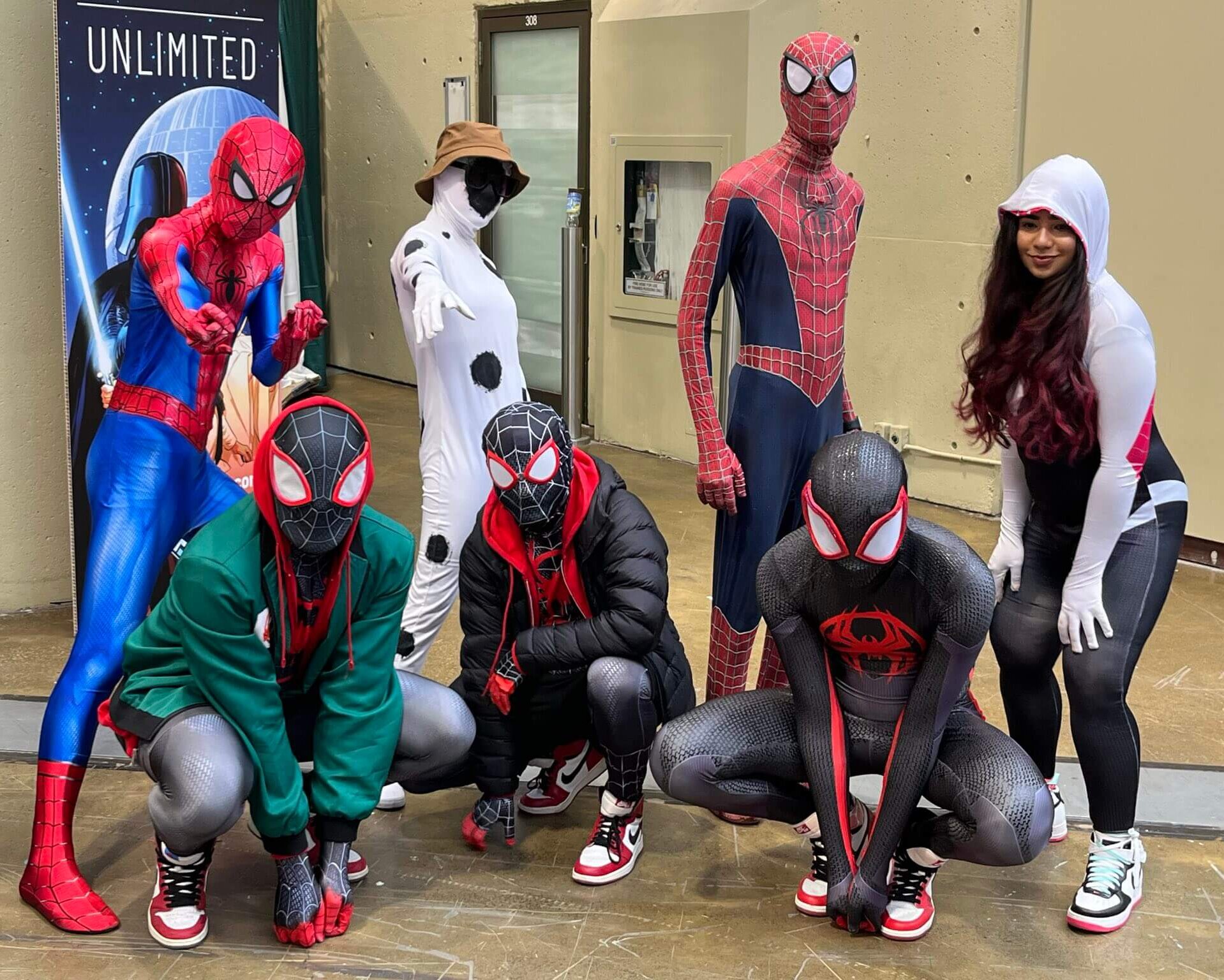 Spider-People cosplayers at Toronto Comicon 2024