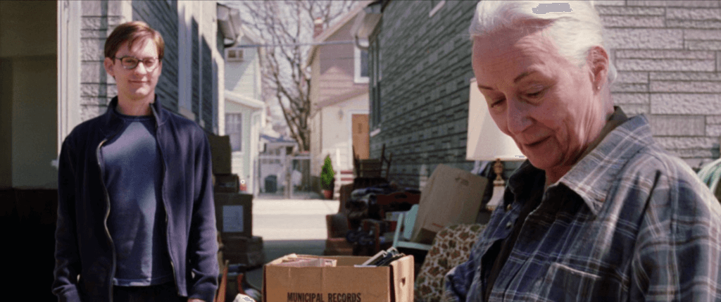 Tobey Maguire and Rosemary Harris in Spider-Man 2