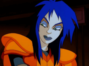 Kylie from Extreme Ghostbusters wearing her Ghostbusting equipment