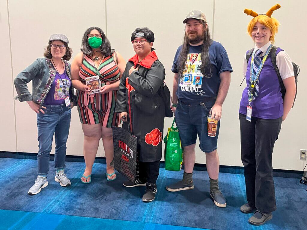 Mon and the winning trivia team at Fan Expo Canada 2024