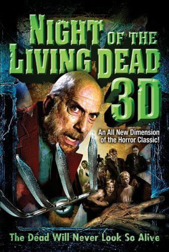 DVD cover for Night of the Living Dead 3D, showing Sid Haig wielding a pitchfork.