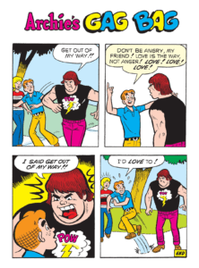 Page 1 from Archie's Gag Bag story where Pow first appears.