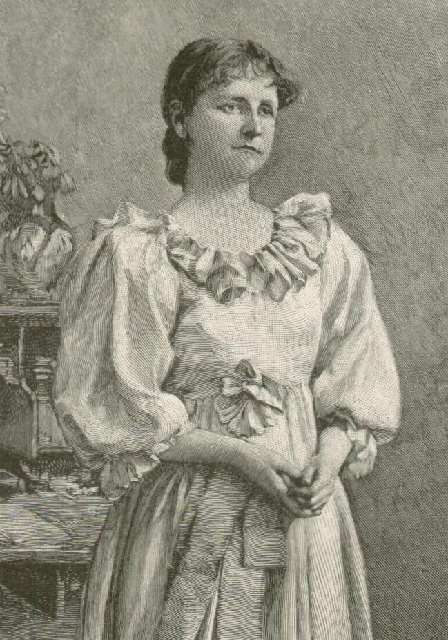1892 engraving of Mary Eleanor Wilkins Freeman.