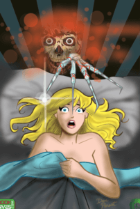 Variant cover featured Betty waking up in her bed with Freddy Kreuger's creepy ass skeleton hand reaching over her head.