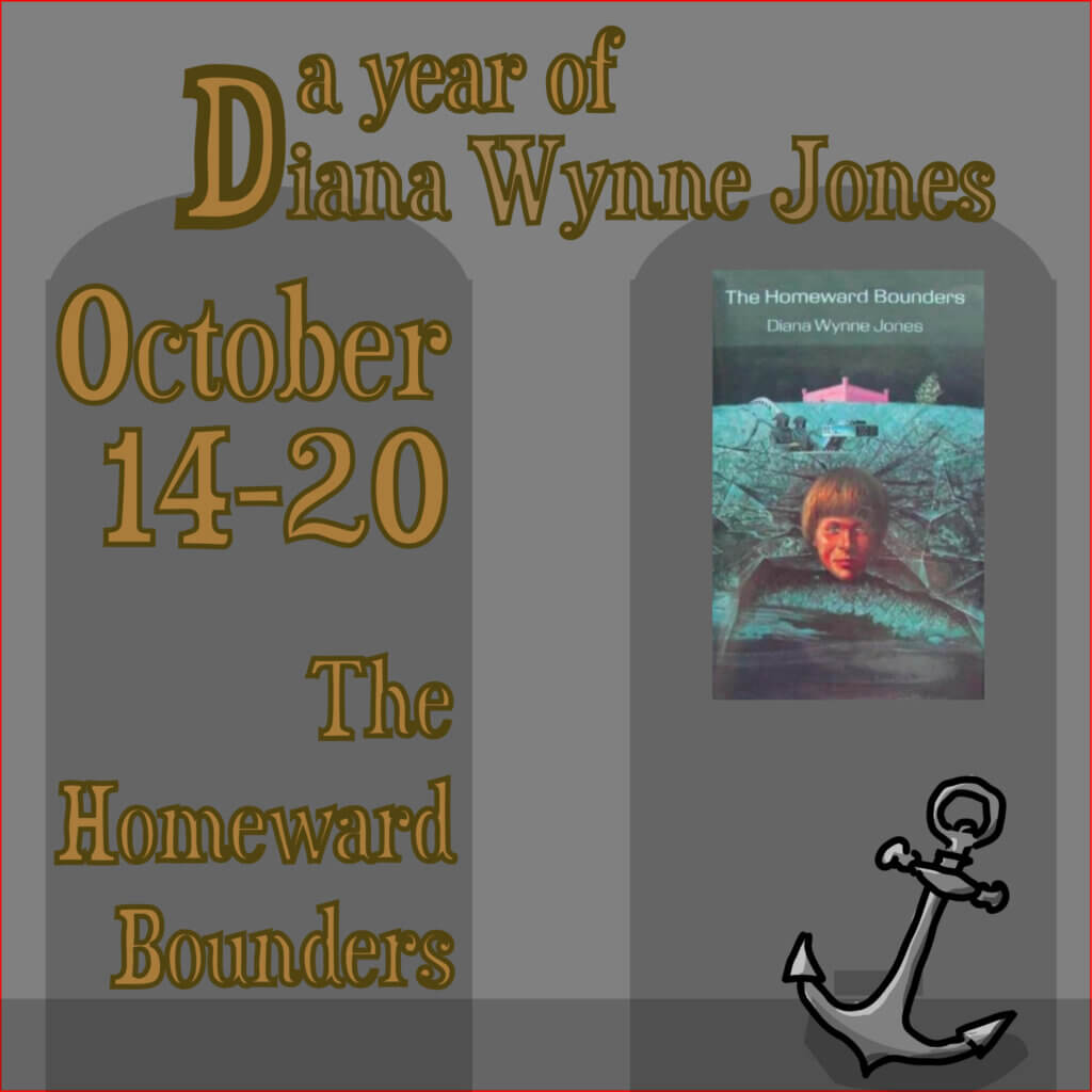 This custom image by Marnanel Thurman shows the dates we read this book, the book’s title and the series title, "A Year of Diana Wynne Jones," with the cover of one edition of the book. 